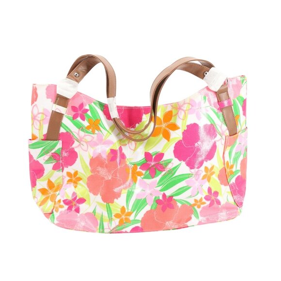 Elizabeth Arden Handbags - New Elizabeth Arden Bright Floral PVC Coated Tote Carry All Bag